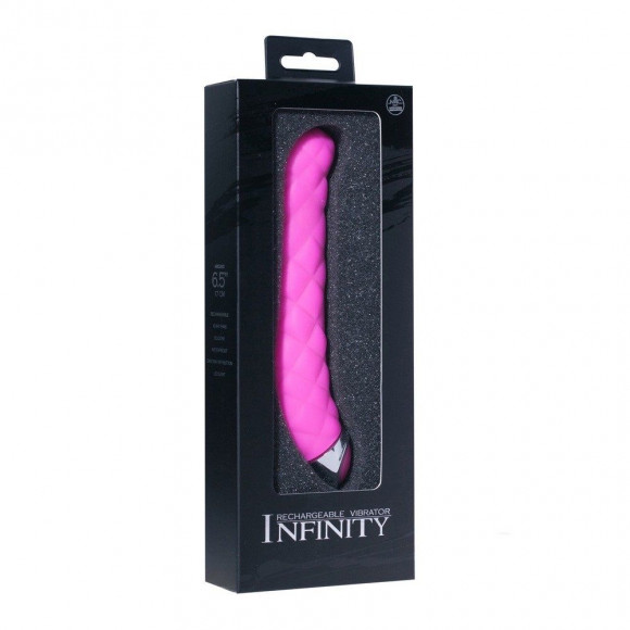 Розовый вибромассажер Infinity Textured Rechargeable G-Spot Vibrator - 17 см. Розовый вибромассажер Infinity Textured Rechargeable G-Spot Vibrator - 17 см.