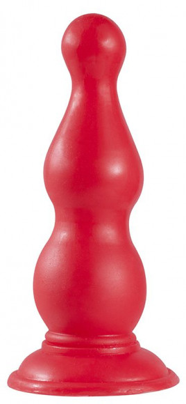 Красная анальная пробка с кончиком-шаром MENZSTUFF PAWN PROBE - 15 см.