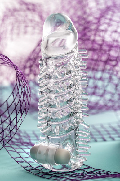 Насадка на пенис TOYFA A-Toys с вибропулей и шипами - 13,4 см. Насадка на пенис TOYFA A-Toys с вибропулей и шипами - 13,4 см.