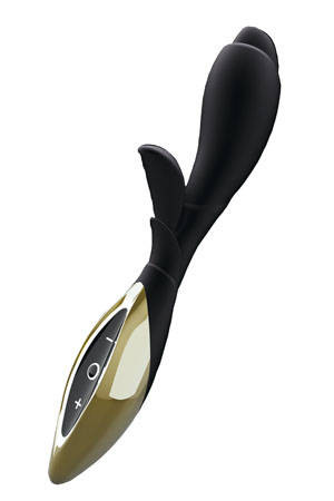 Черный с золотом вибратор ZINI ZOOK