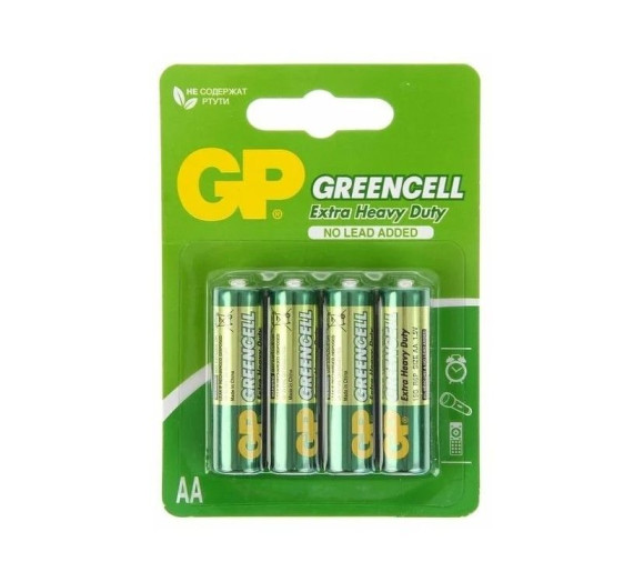 Батарейки солевые GP GreenCell AA/R6G - 4 шт. Батарейки солевые GP GreenCell AA/R6G - 4 шт.