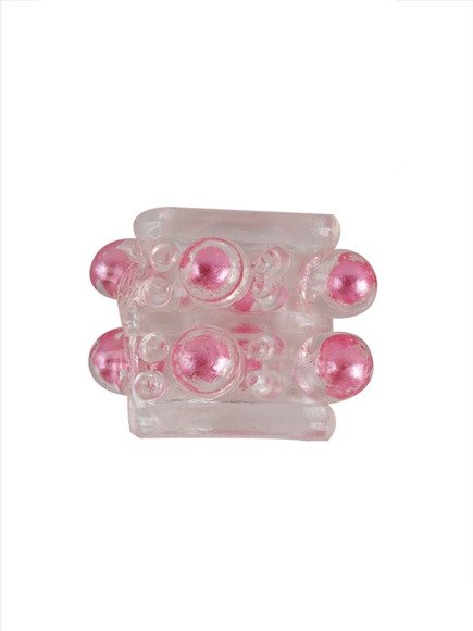 Прозрачная насадка на пенис с цветными шариками Прозрачная насадка на пенис с цветными шариками