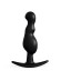 Черная анальная фигурная втулка - 11,5 см. Черная анальная фигурная втулка - 11,5 см.