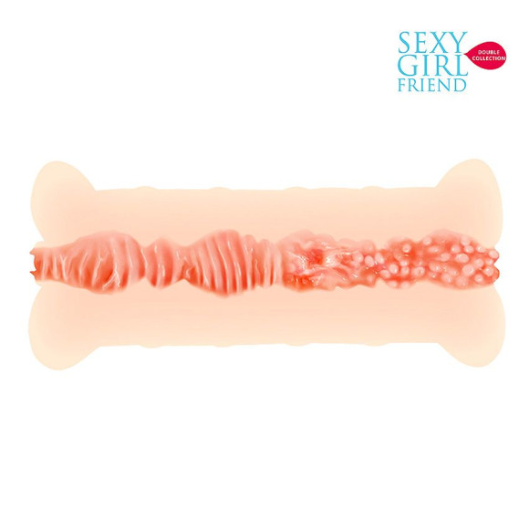 Телесный вибромастурбатор-вагина с комплектом эрекционных колец Телесный вибромастурбатор-вагина с комплектом эрекционных колец