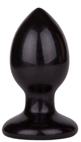 Черный анальный плаг Glide M - 10,3 см. Черный анальный плаг Glide M - 10,3 см.