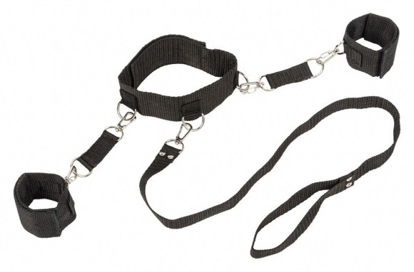 Ошейник с наручниками Bondage Collection Collar and Wristbands Plus Size Ошейник с наручниками Bondage Collection Collar and Wristbands Plus Size