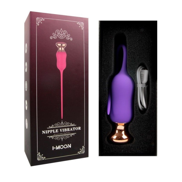 Фиолетовый тонкий стимулятор Nipple Vibrator - 23 см. Фиолетовый тонкий стимулятор Nipple Vibrator - 23 см.