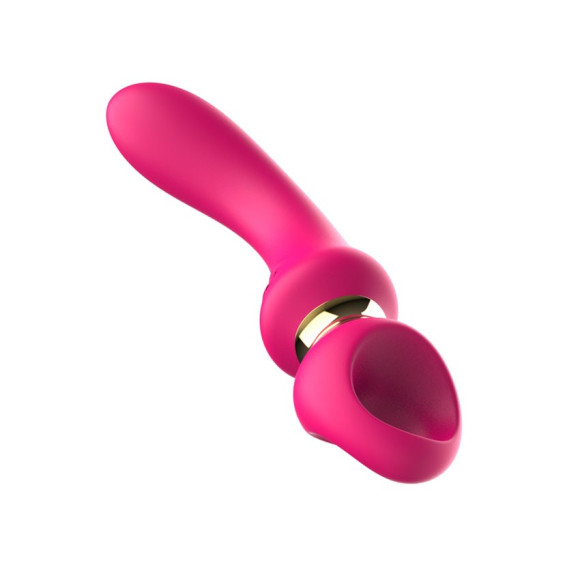 Розовый изогнутый вибромассажер Moon Vibrator - 21,1 см. Розовый изогнутый вибромассажер Moon Vibrator - 21,1 см.