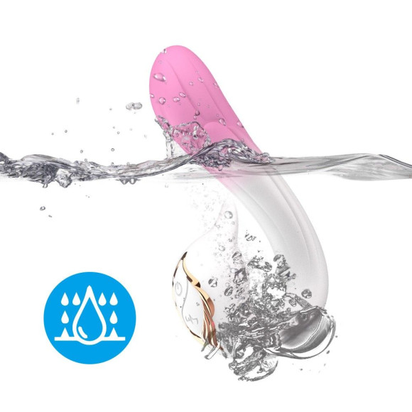 Бело-розовый вибромассажер-уточка - 16,2 см. Бело-розовый вибромассажер-уточка - 16,2 см.