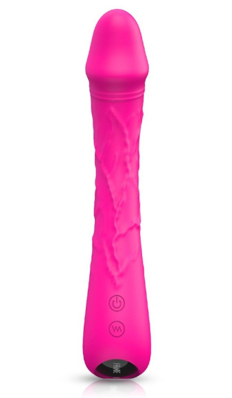 Ярко-розовый гибкий вибратор-реалистик - 21,3 см. Ярко-розовый гибкий вибратор-реалистик - 21,3 см.