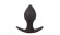 Чёрная анальная пробка с широким основанием Sex Expert - 8 см.