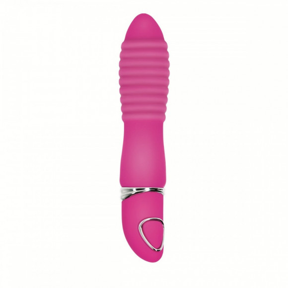 Розовый рельефный вибратор Body & Soul Indulge - 9,5 см.