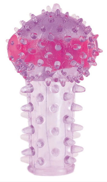 Фиолетовая вибронасадка на палец или вибратор Фиолетовая вибронасадка на палец или вибратор