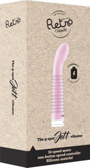 Розовый вибратор с загнутым кончиком Jet - 16,9 см. Розовый вибратор с загнутым кончиком Jet - 16,9 см.