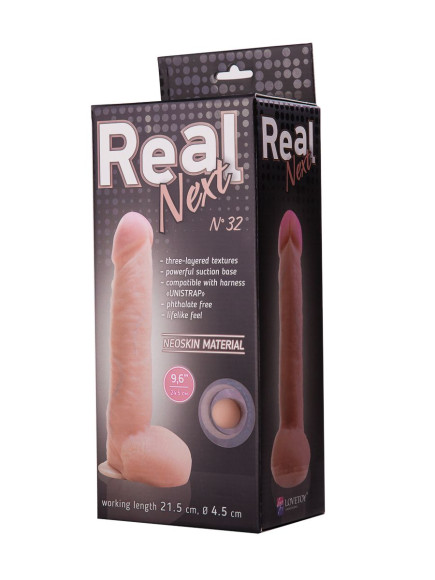 Большой фаллоимитатор из неоскин на присоске REAL Next №32 - 25,5 см. Большой фаллоимитатор из неоскин на присоске REAL Next №32 - 25,5 см.
