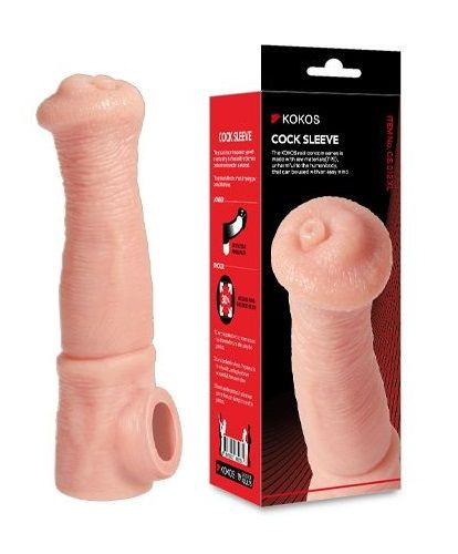 Телесная фантазийная насадка на член Cock Sleeve Size L Телесная фантазийная насадка на член Cock Sleeve Size L