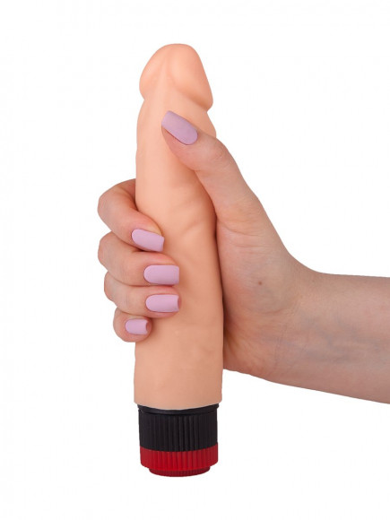 Телесный вибратор-реалистик со встроенным пультом управления - 16,5 см. Телесный вибратор-реалистик со встроенным пультом управления - 16,5 см.