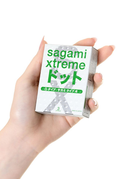 Презервативы Sagami Xtreme Type-E с точками - 3 шт. Презервативы Sagami Xtreme Type-E с точками - 3 шт.