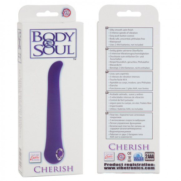 Фиолетовый вибратор Body&Soul Cherish