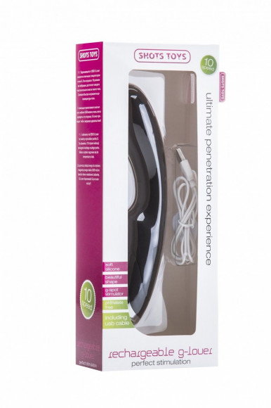 Чёрный перезаряжаемый вибратор Rechargeable G-Lover - 21 см. Чёрный перезаряжаемый вибратор Rechargeable G-Lover - 21 см.