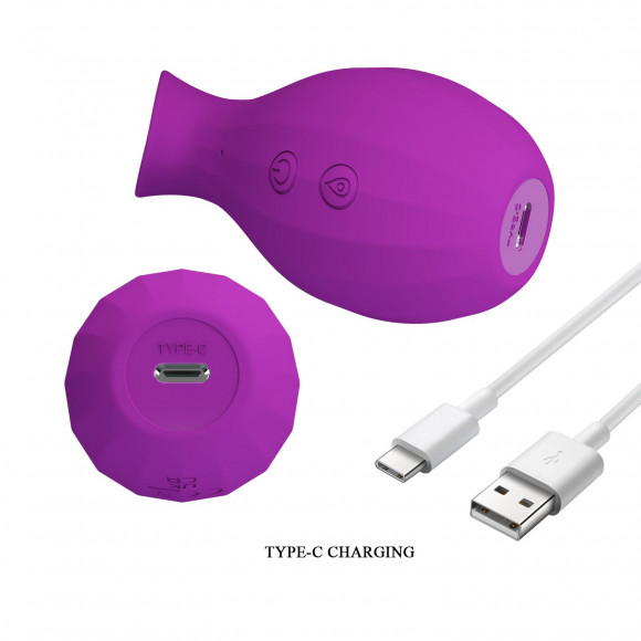 Лиловый клиторальный вакуумный стимулятор Magic Bottle