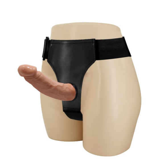 Женский страпон с 2 отростками - внешним и внутренним Женский страпон с 2 отростками - внешним и внутренним