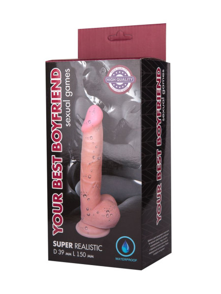 Телесный реалистичный фаллоимитатор Best Boyfriend - 20,5 см. Телесный реалистичный фаллоимитатор Best Boyfriend - 20,5 см.