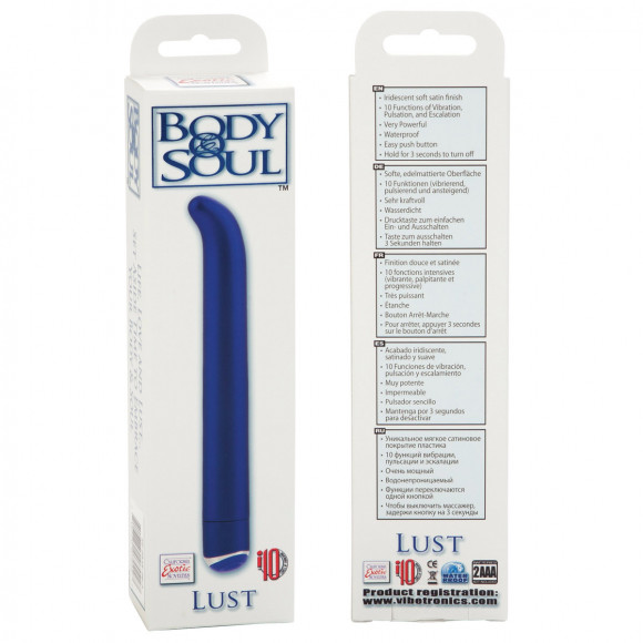 Синий вибратор Body&Soul Lust