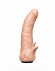 Телесная гелевая насадка-фаллос с клиторальными лепестками - 18,5 см. Телесная гелевая насадка-фаллос с клиторальными лепестками - 18,5 см.