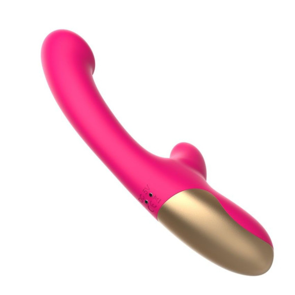 Розовый изогнутый вибромассажер - 20,3 см. Розовый изогнутый вибромассажер - 20,3 см.