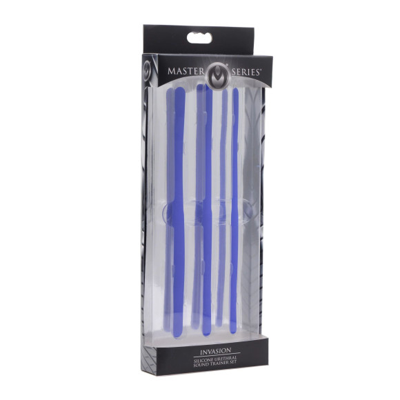 Набор из 3 синих силиконовых уретральных расширителей Invasion Silicone Urethral Sound Trainer Set Набор из 3 синих силиконовых уретральных расширителей Invasion Silicone Urethral Sound Trainer Set