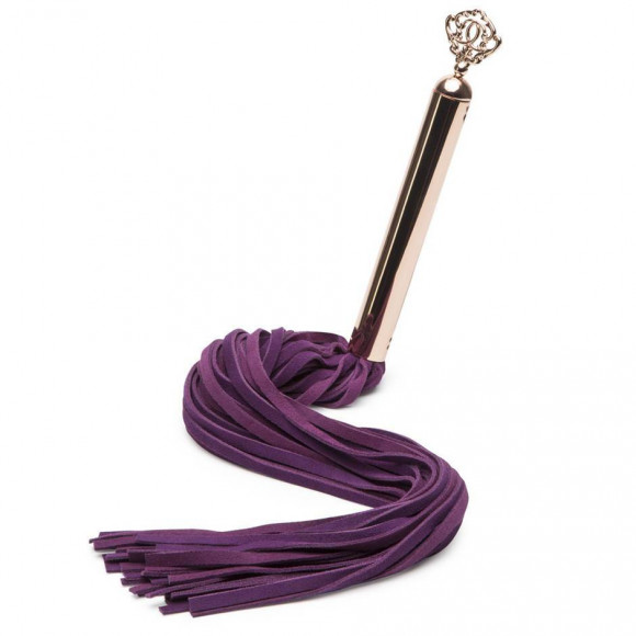 Фиолетовая плеть Cherished Collection Suede Flogger - 63,5 см.