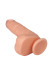 Реалистичный фаллоимитатор телесного цвета с мошонкой на присоске Реалистичный фаллоимитатор телесного цвета с мошонкой на присоске