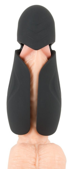 Черный силиконовый вибромастурбатор с нагревом Masturbator with 2 Functions Черный силиконовый вибромастурбатор с нагревом Masturbator with 2 Functions