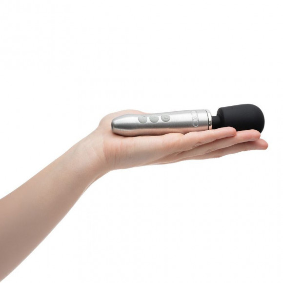 Серебристо-черный вибратор Doxy Go - 16,2 см.