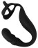 Черное эрекционное кольцо со стимуляцией промежности и анальной пробкой Cock Ring with RC Prostate Plug