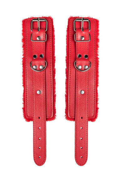 Красные наручники Anonymo из искусственной кожи Красные наручники Anonymo из искусственной кожи