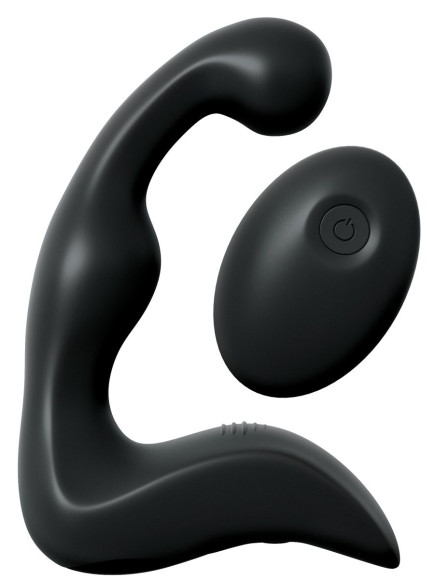 Черный вибромассажер простаты с пультом ДУ Control P-Spot Pro Черный вибромассажер простаты с пультом ДУ Control P-Spot Pro
