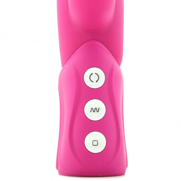 Розовый хай-тек вибромассажер iVibe Select iRabbit - 26 см.