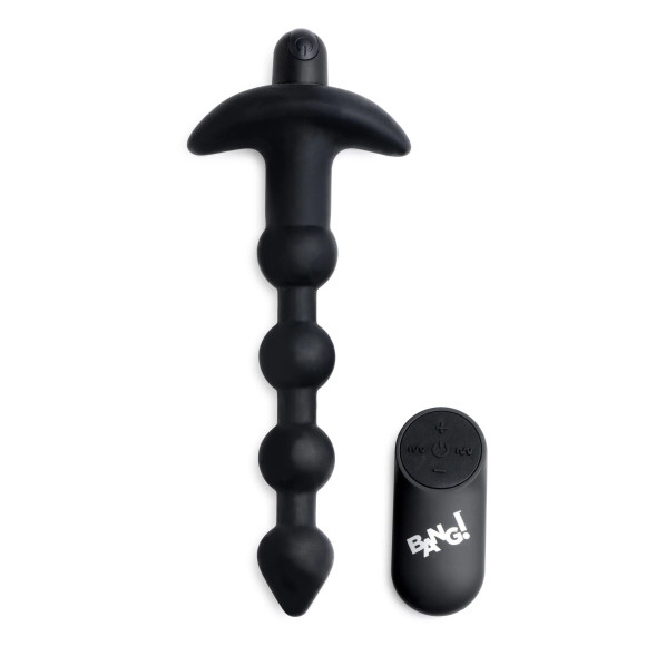 Черные анальные бусы с вибрацией и пультом ДУ 28X Remote Control Vibrating Silicone Anal Beads - 19 см. Черные анальные бусы с вибрацией и пультом ДУ 28X Remote Control Vibrating Silicone Anal Beads - 19 см.