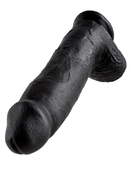 Чёрный фаллоимитатор-гигант 12 Cock with Balls - 30,5 см. Чёрный фаллоимитатор-гигант 12 Cock with Balls - 30,5 см.