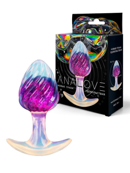 Лиловая анальная пробка - 9 см. Лиловая анальная пробка - 9 см.