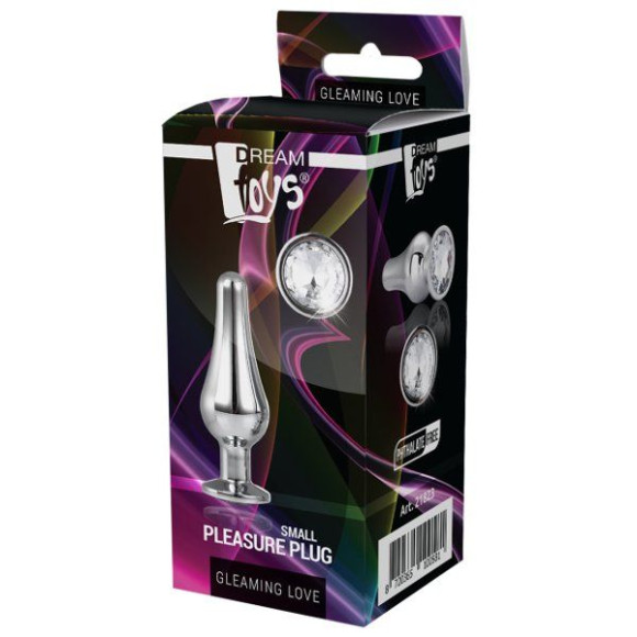Серебристая анальная пробка с кристаллом Silver Pleasure Plug S - 9 см. Серебристая анальная пробка с кристаллом Silver Pleasure Plug S - 9 см.
