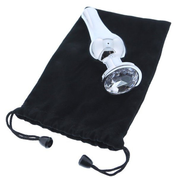 Серебристая анальная пробка с кристаллом Silver Pleasure Plug S - 9 см. Серебристая анальная пробка с кристаллом Silver Pleasure Plug S - 9 см.