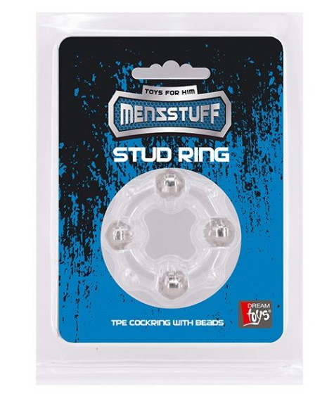 Эрекционное кольцо с 4 бусинами MENZSTUFF STUD RING CLEAR Эрекционное кольцо с 4 бусинами MENZSTUFF STUD RING CLEAR