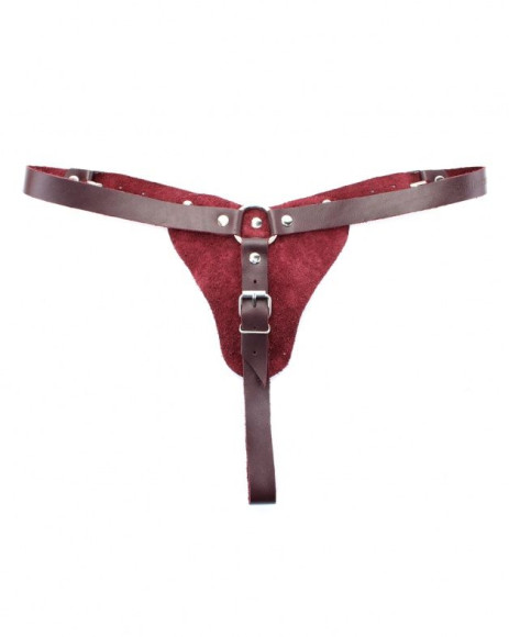 Бордовые трусики с кольцом для насадок Maroon Panties Бордовые трусики с кольцом для насадок Maroon Panties