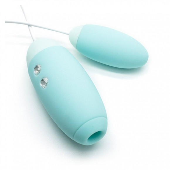 Аквамариновое виброяйцо с вакуум-волновым действием Kiss Toy Miss VV Аквамариновое виброяйцо с вакуум-волновым действием Kiss Toy Miss VV