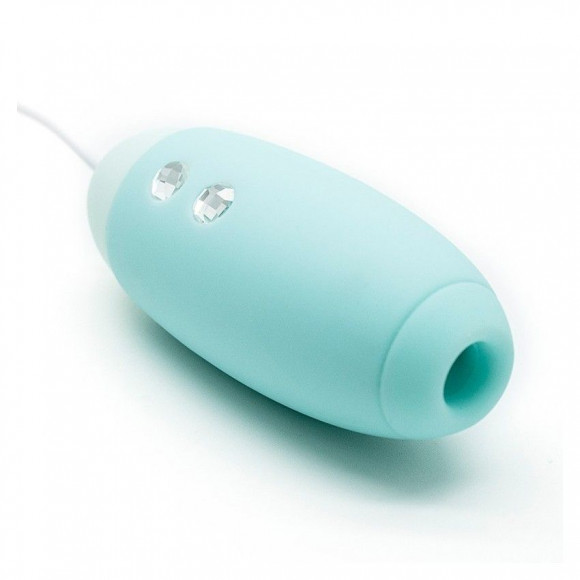 Аквамариновое виброяйцо с вакуум-волновым действием Kiss Toy Miss VV Аквамариновое виброяйцо с вакуум-волновым действием Kiss Toy Miss VV