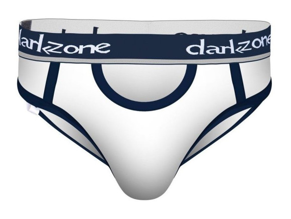 Белые мужские трусы-брифы с вырезом Белые мужские трусы-брифы с вырезом