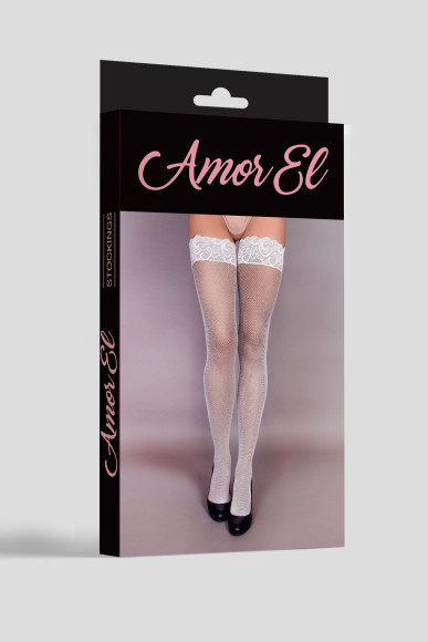 Пикантные чулочки в мелкую сетку с рисунком сзади Пикантные чулочки в мелкую сетку с рисунком сзади